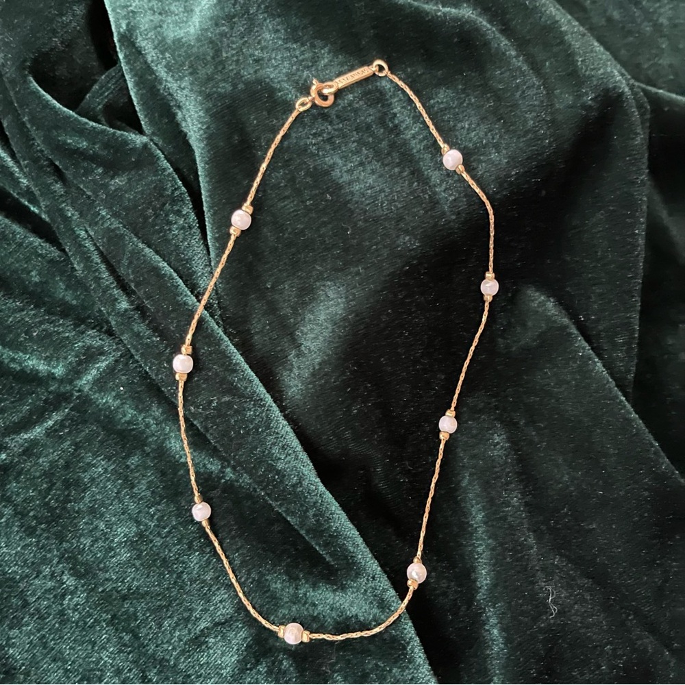 Vtg Napier Gold Tone Necklace with Accents